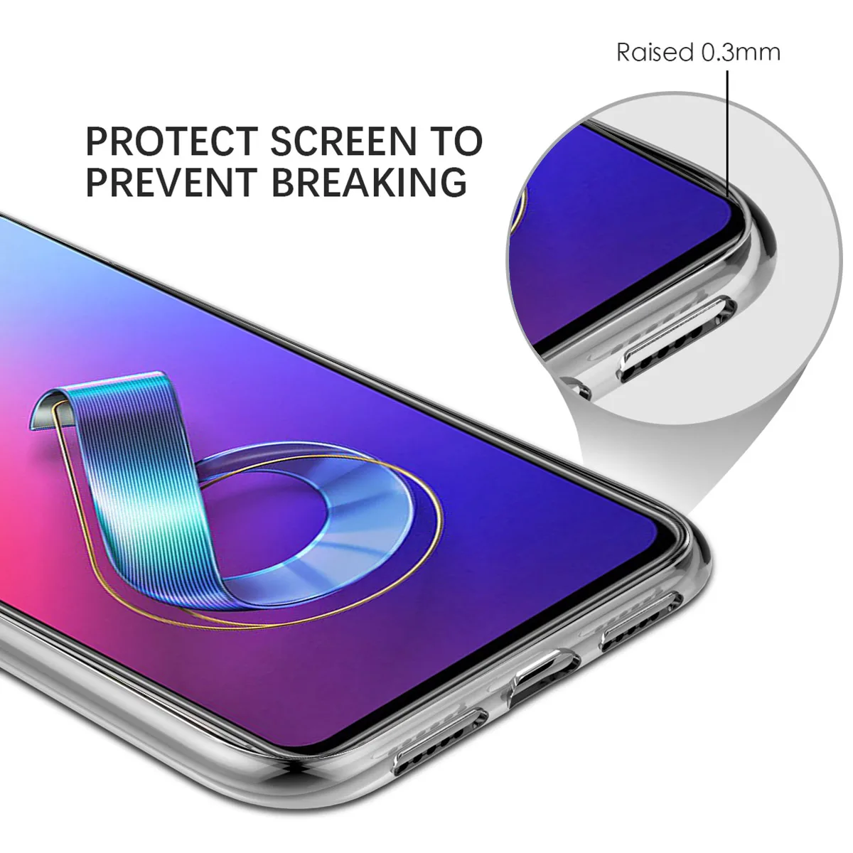Тонкий силиконовый чехол для Asus Zenfone 6 ZS630KL Прозрачная мягкая Задняя накладка