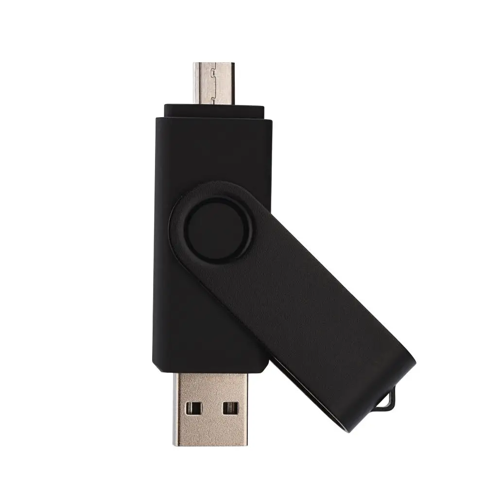 Black Colorful OTG USB Flash Memory Stick 16GB 32GB Pendrive 4GB 6GB 64GB U Disk USB Flash Drive For Computer/Android Phone - Color: Black