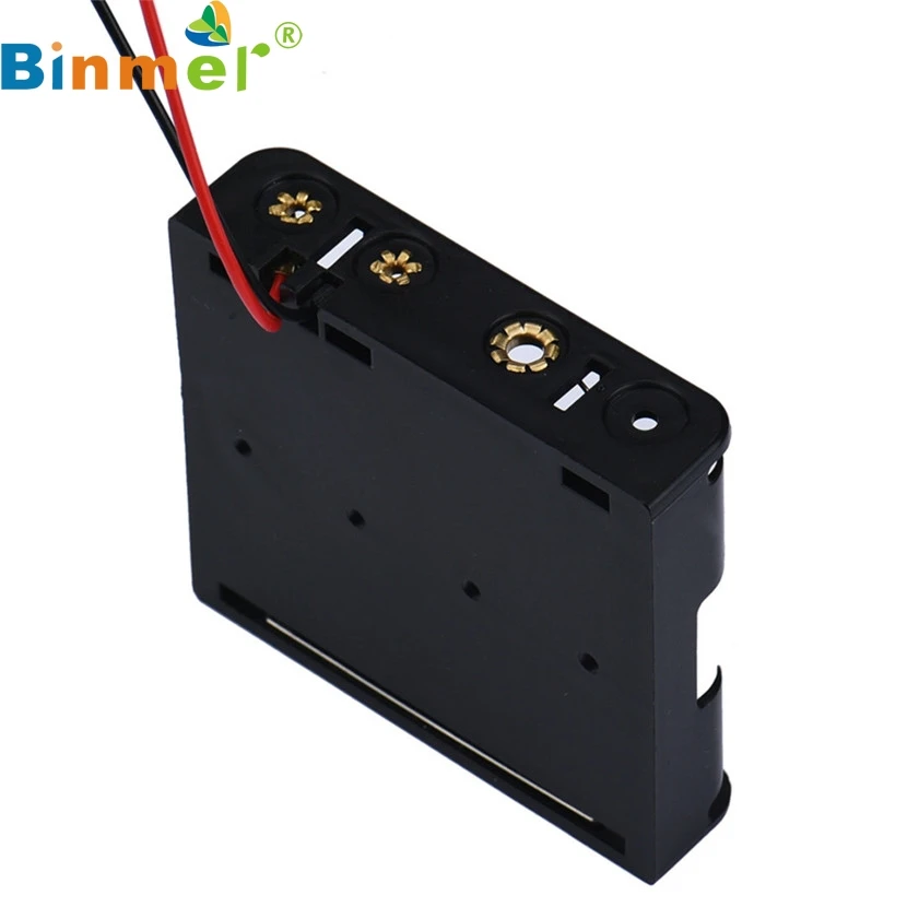 Binmer Mecall Tech коробка-держатель для 4 x AA черного цвета с проволочными выводами