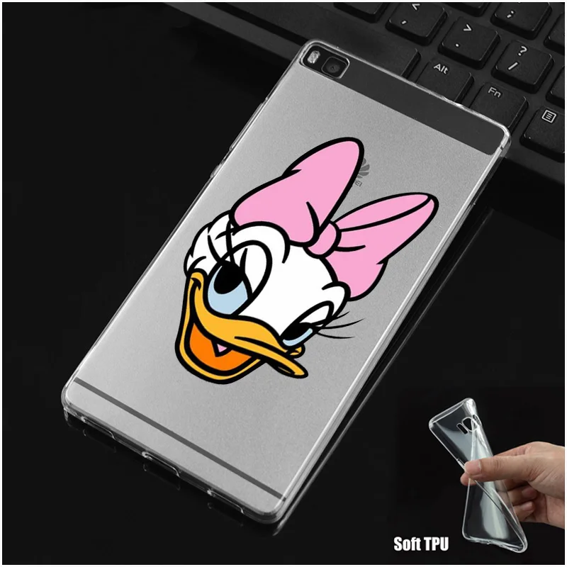 DREAMFOX N016 Дональд Дак силиконовый чехол-накладка из мягкого ТПУ чехол для Huawei P8 P9 P10