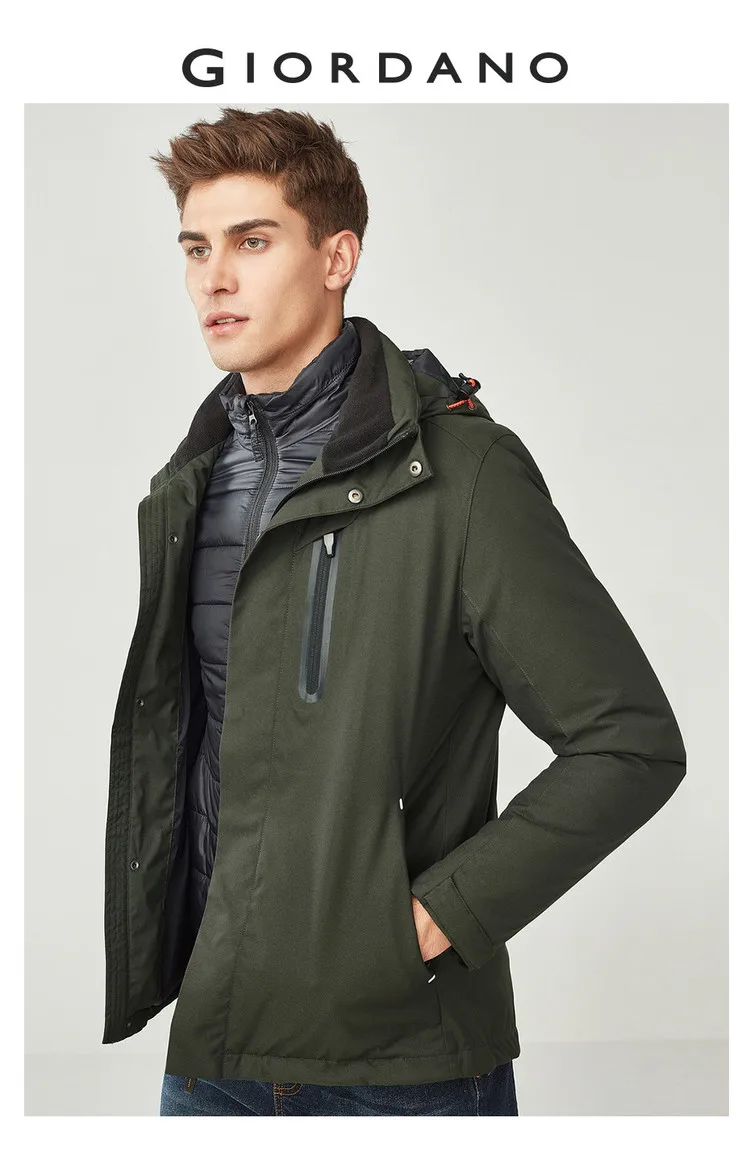 Giordano мужская куртка 3 в 1, имеет три варианта трансформации,данная модель имеет несколько цветовых решений