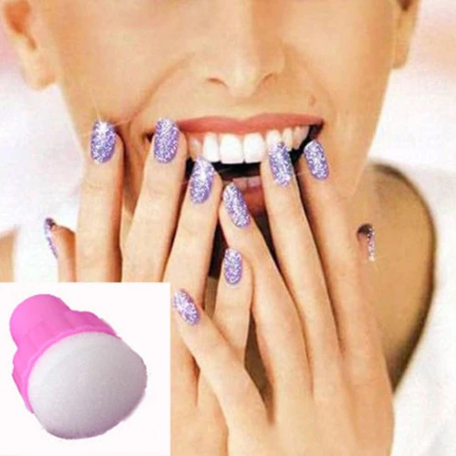 Новый черно-белый штамповочный стемпер для ногтевого дизайна губка нанесения