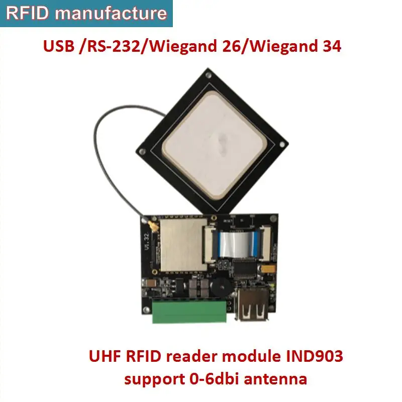 

15M long range uhf rfid reader module 865-868Mhz 902-928mhz with one antenna used for timing system parking people access