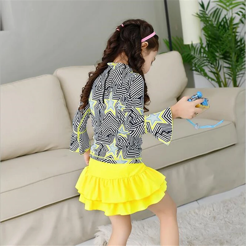 2019 Новое поступление детский купальник для девочек из двух предметов юбка