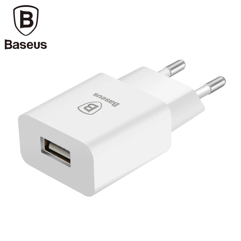 white Baseus, универсальное USB зарядное устройство, евро вилка, дорожное настенное зарядное устройство, адаптер, Смарт USB ЗУ для мобильного телефона, для iPhone, samsung, Xiaomi, планшета - Тип штекера: white