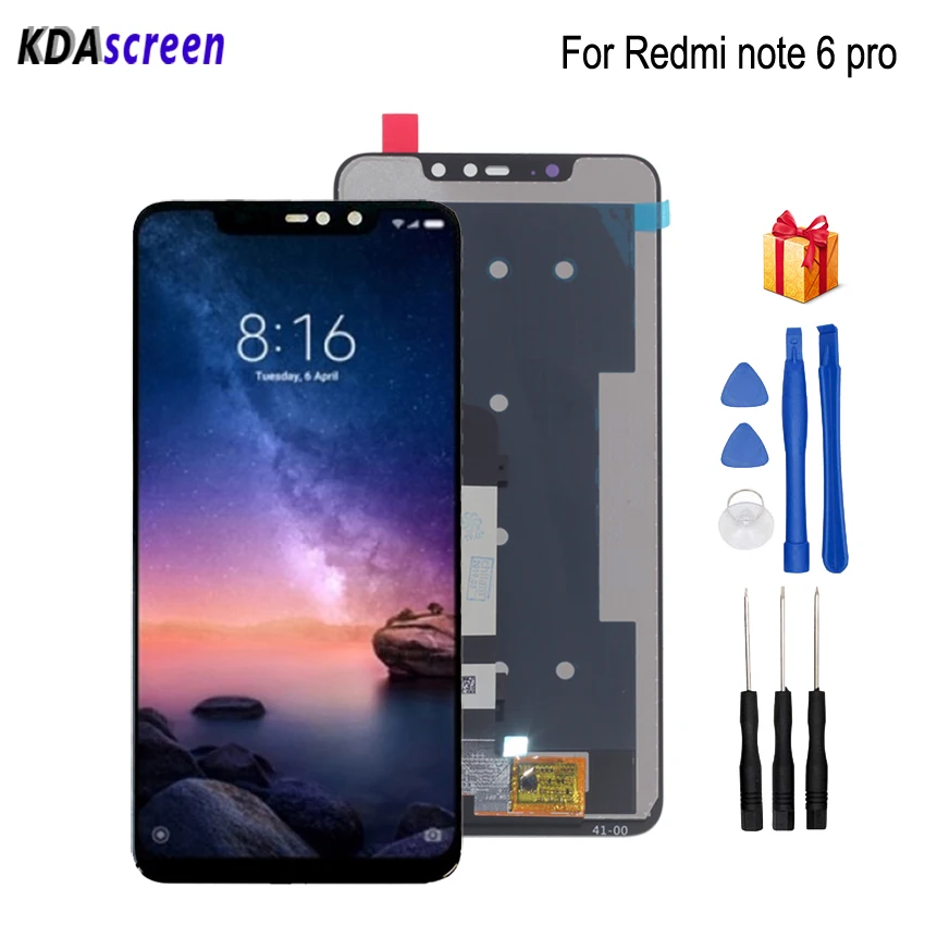 

Оригинальный ЖК-дисплей для Xiaomi Redmi Note 6 Pro, сенсорный экран, дигитайзер, запчасти для телефона Redmi Note 6 Pro, ЖК-экран