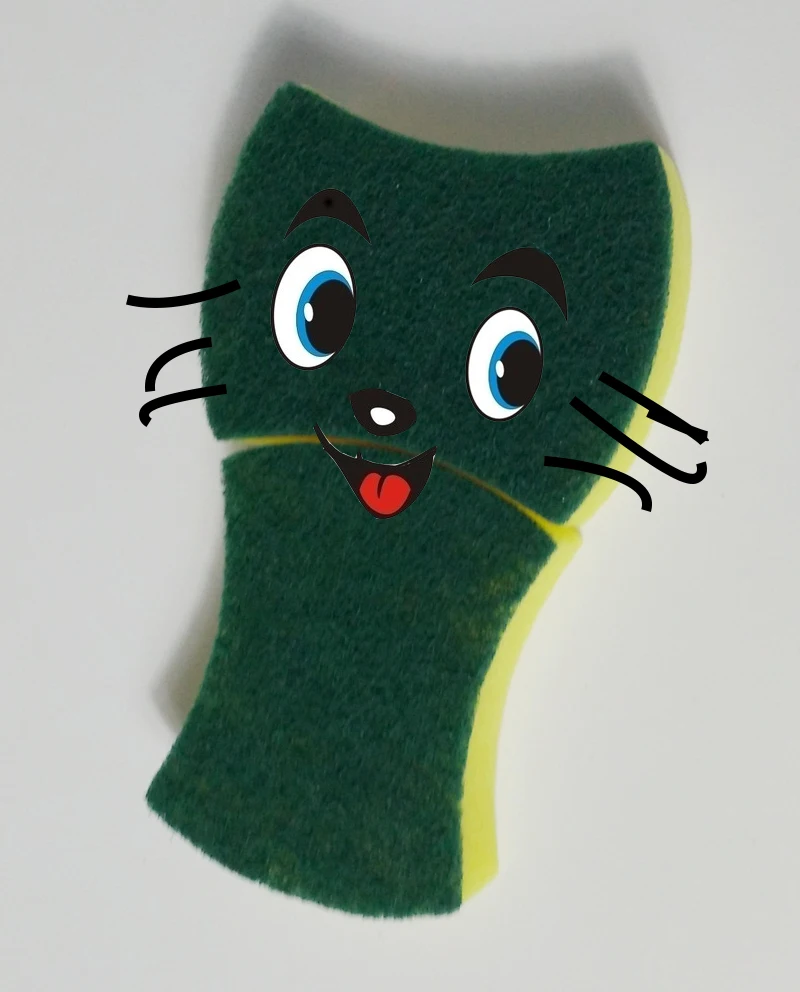 20 шт./лот продвижение дугообразная двухсторонняя Полезная губка для мытья кухни