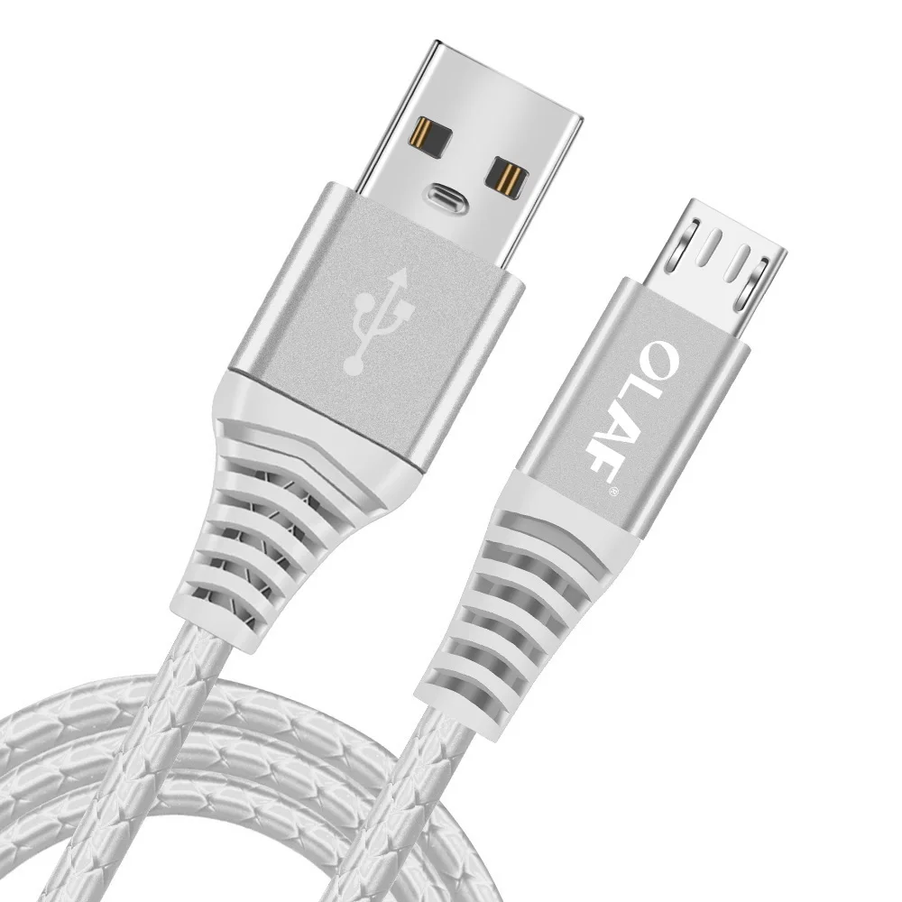 Олаф быстрое зарядное устройство Micro USB кабель для samsung S9 Note 9 type C кабели для зарядки провод для передачи данных USB кабель для зарядки для iPhone XS Max XR - Цвет: White