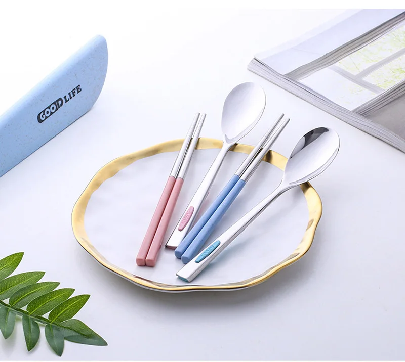 Столовые приборы из нержавеющей стали набор столовых приборов для путешествий