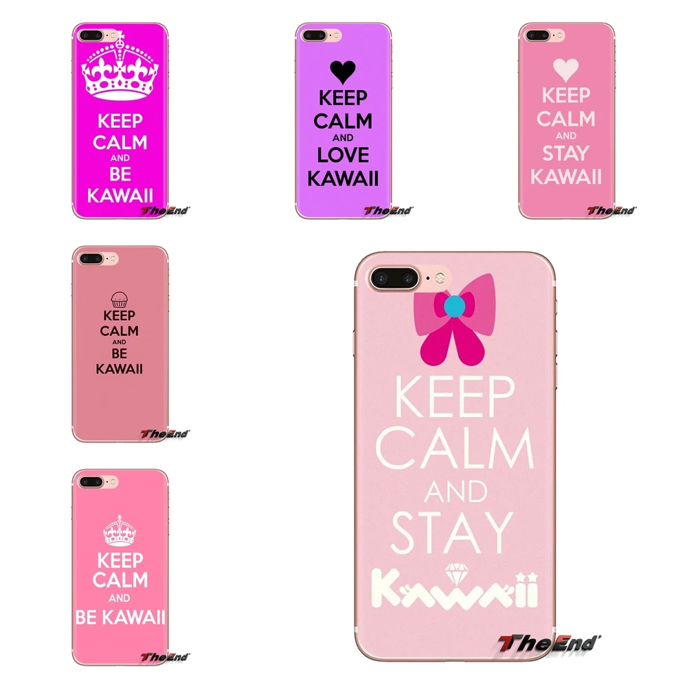 Чехлы для телефона Xiaomi Mi3 Samsung A10 A30 A40 A50 A60 A70 Galaxy S2 Note 2 Grand Core Prime Keep Calm And Be Kawaii Pink |