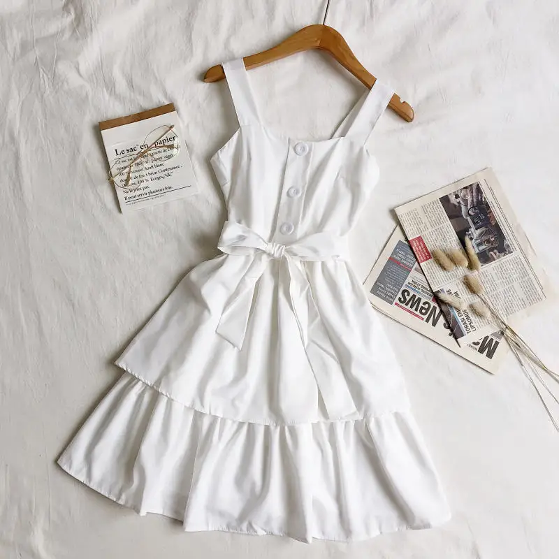 White dress Летнее корейское женское сексуальное короткое стильное платье с открытыми плечами элегантное Бандажное белое платье на бретелях пляжное красное платье для рождественской вечеринки - Цвет: White dress