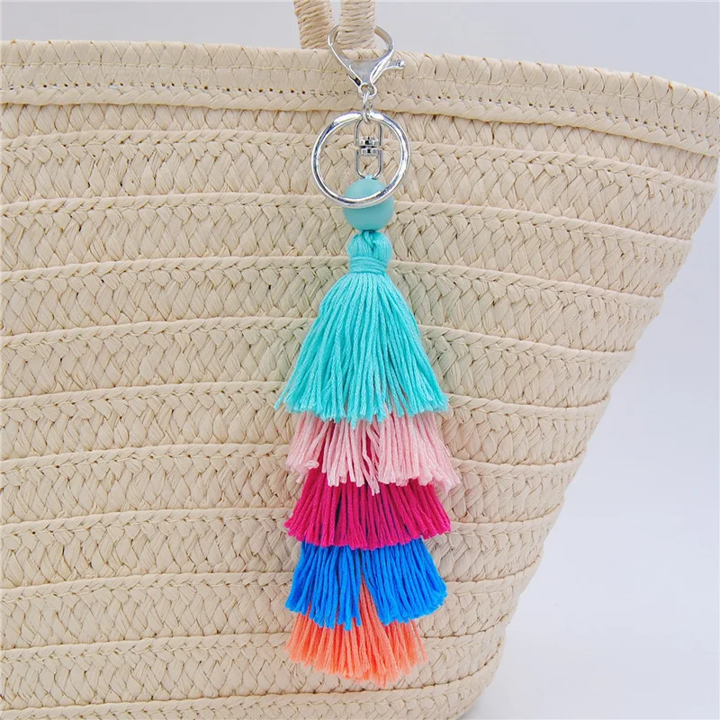 Брелок для ключей Naomy &amp ZP в богемном стиле многослойный хлопковый богемный