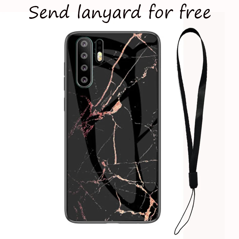 Чехол из мраморного стекла для huawei mate 20 lite P20 P30 Pro P20 lite p30 p10 mate 10 lite Honor 8X Play Nova 3 4 закаленное стекло