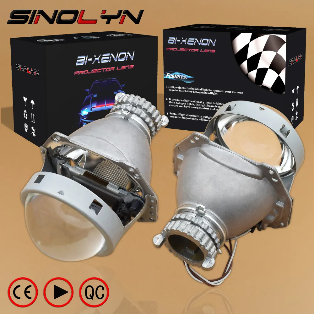 HID проектор фары Биксеноновые линзы 3,0 ''обновленные ультра яркие линзы для H4 автомобильные аксессуары модифицированное использование D2S D2H Ксеноновые лампы