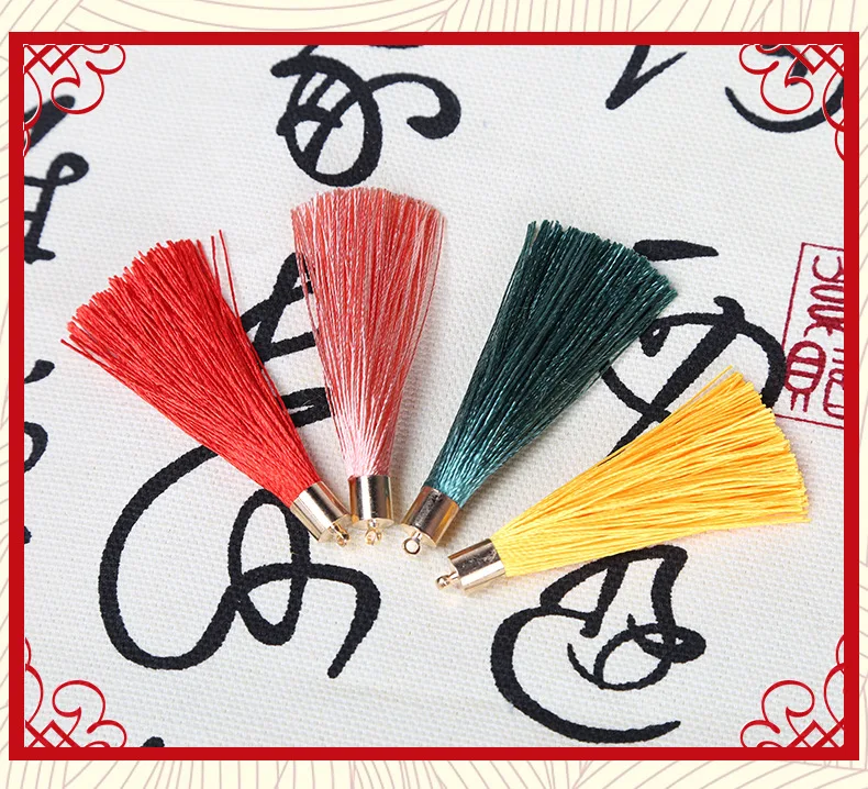 10 шт./упак. 6 см Мини Металл Кепки Tassel Pendant украшения аксессуары DIY ручной работы Материал Шторы Закладка для книги для творчества