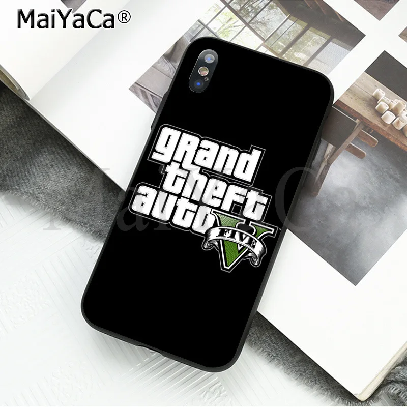 A4 MaiYaCa rockstar gta 5 Grand Theft новое поступление черный чехол для телефона для Apple iPhone 8 7 6 6S Plus X XS MAX 5 5S SE XR - Цвет: A4