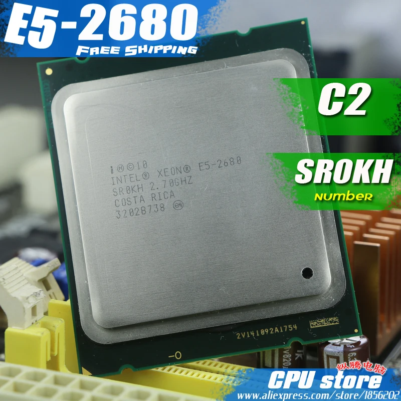 Процессор Intel Xeon E5-2680 C2 SR0KH 20 МБ кэш/2 7 ГГц/8 00 ГТ/с E5 2680 LGA 2011 восемь ядер продажа 2670 |