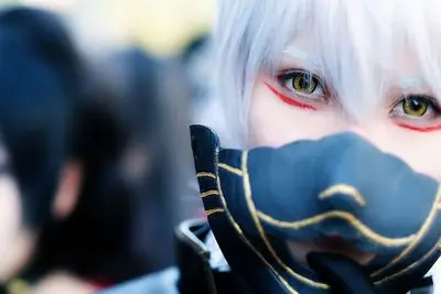 Touken Ranbu Nakigitsune черная маска для косплея Опора один размер для косплея костюм Хэллоуин Рождество карнавал