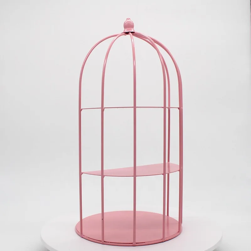 European iron bird cage snack stand wedding dessert table decoration cake stand snack stand multi-layer display stand