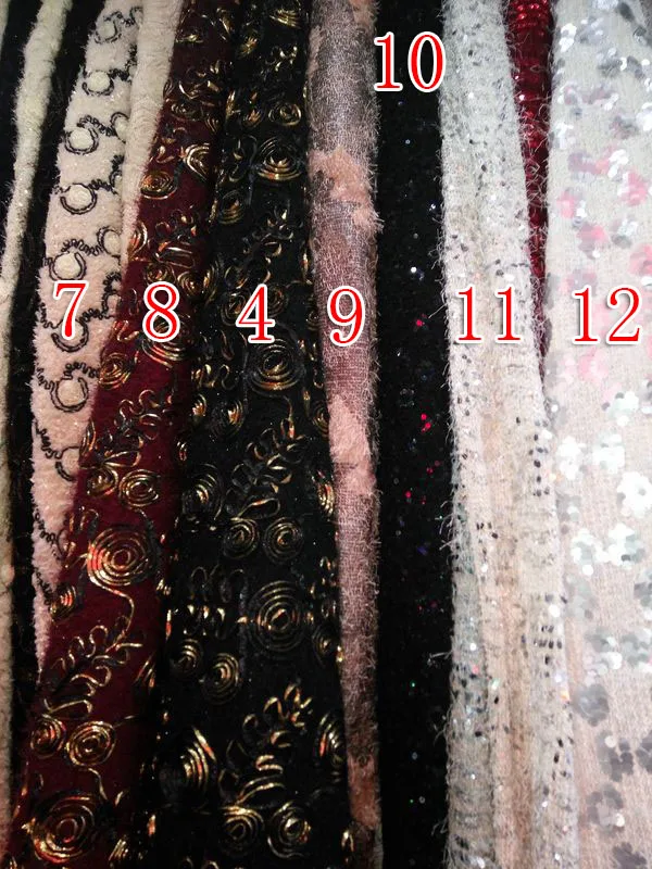 Искусственный мех кружево на перьевой ткани вышивка блестками многоцветная