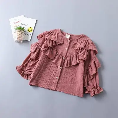 Red top Г., весенний комплект одежды для маленьких девочек, летний хлопковый топ с длинными рукавами, пальто+ джинсовая юбка детская одежда для девочек костюм из 2 предметов, От 2 до 6 лет - Цвет: Red top