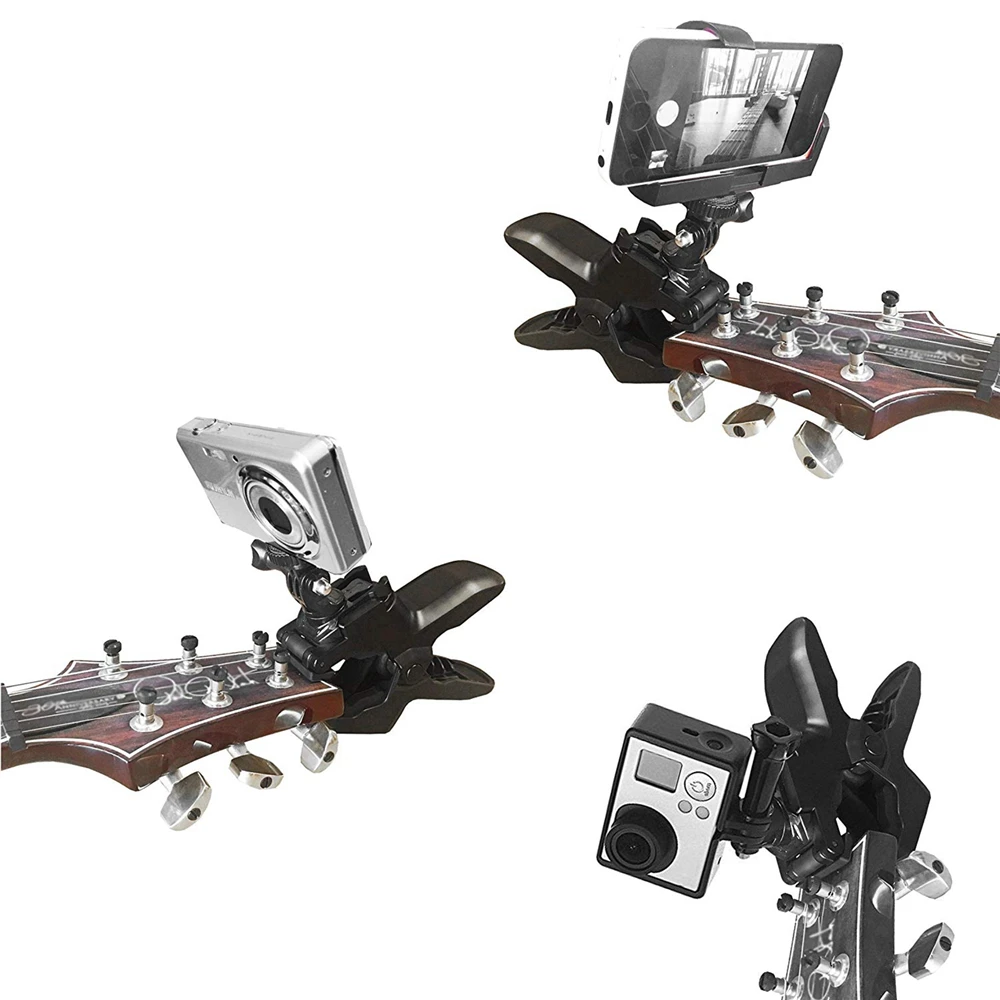 

Mobile Phone Clamp For Gopro Action Camera Clip Mount Holder for Guitar Ukulele Smartphone Video Recording Universal Bracket