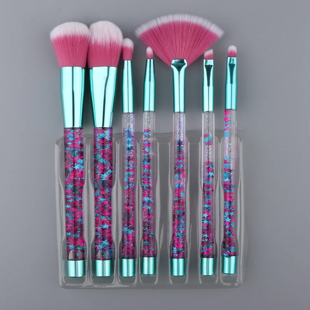 

Pack of 7Pcs Soft Fluffy Makeup Cosmetic Brushes Applicator Beauty Tools Kit Makeup Blender Brush Kabuki Brushes Set - 02