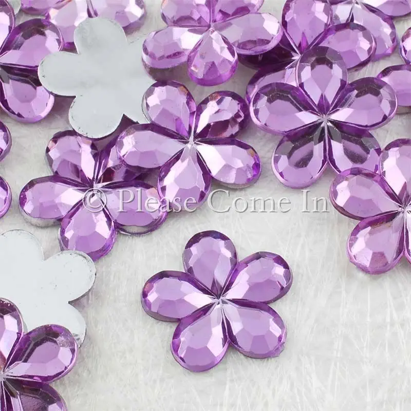 Light Purple 1000 шт./лот 9 Цвета 16 мм акриловый цветок Gem Стразы Свадебные цветы конфетти Ткань Чистка Стразы DIY Craft - Цвет: Light Purple