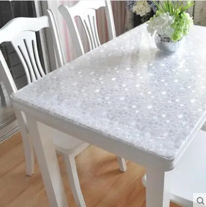 Новинка мягкая стеклянная скатерть для стола прямоугольное украшение