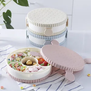 Креативный в форме печенья с крышкой коробка конфет закуски сушеные фрукты стиль дисплей влагостойкий герметичный большой ящик для хранения