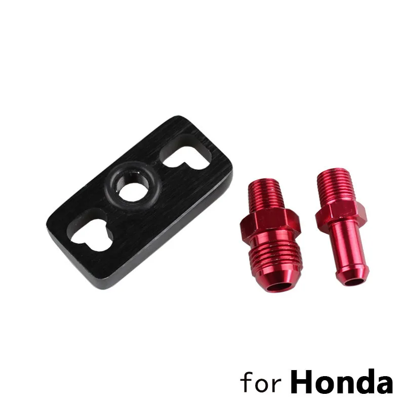 for honda Алюминий 1 шт. Черный Турбо топливный рельс регулятор адаптер с фитингами для Honda/Mitsubishi/Toyota RS-FRG012 - Цвет: for honda