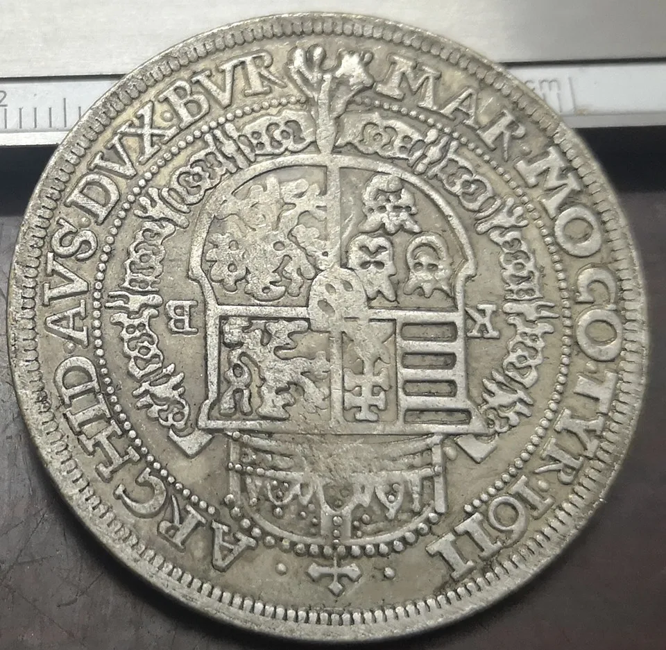 1611(KB) Hungary 1 Taller Посеребренная копия монеты