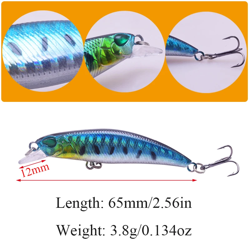 Proleurre 1 шт. приманка для рыбалки 6 5 см 4G pesca крючки рыбы воблер снасти искусственные