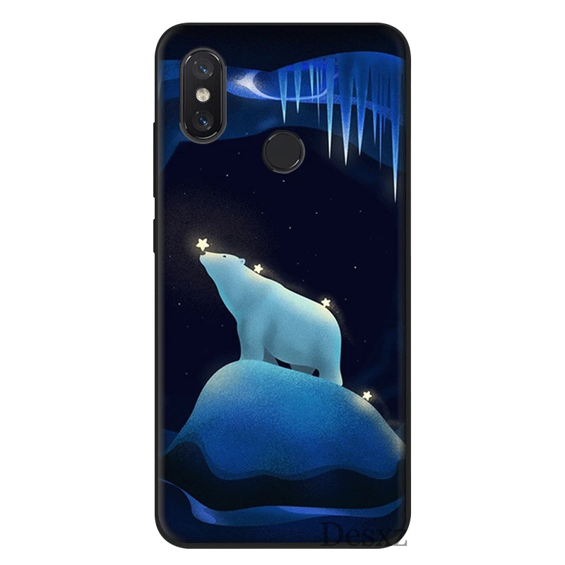 Desxz силиконовый чехол для мобильного телефона Xiaomi Redmi GO 7 S2 4A 4X5 5A Plus 6 6A Pro Чехол с мультяшным полярным медведем сумка в виде ракушки