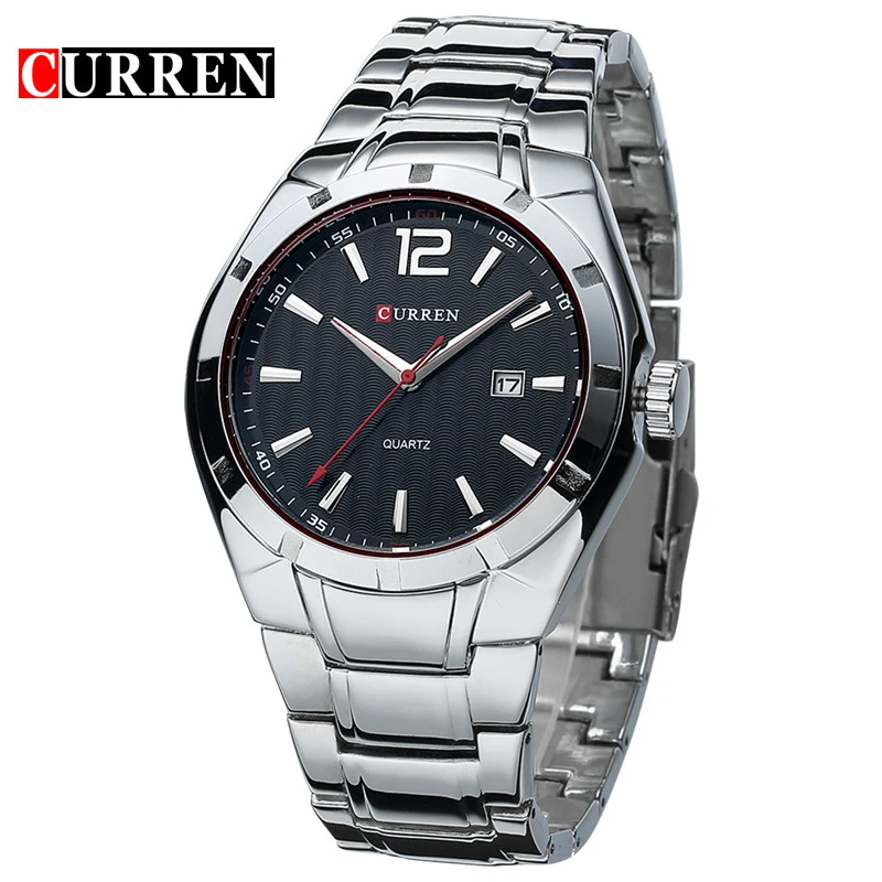 

2019 Curren Men Luxury Brand Sport Watches Water Quartz Hours Date Hand Clock Men Full Stainless Steel Wrist Watch relogio