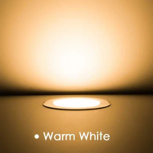 Warm White Ультра тонкий светодиодный светильник, встраиваемый светильник, 3 Вт, 5 Вт, 7 Вт, 9 Вт, 12 Вт, 15 Вт, Круглый Точечный светильник для гостиной, спальни, кухни, для помещений, 220 В, 110 В - Испускаемый цвет: Warm White