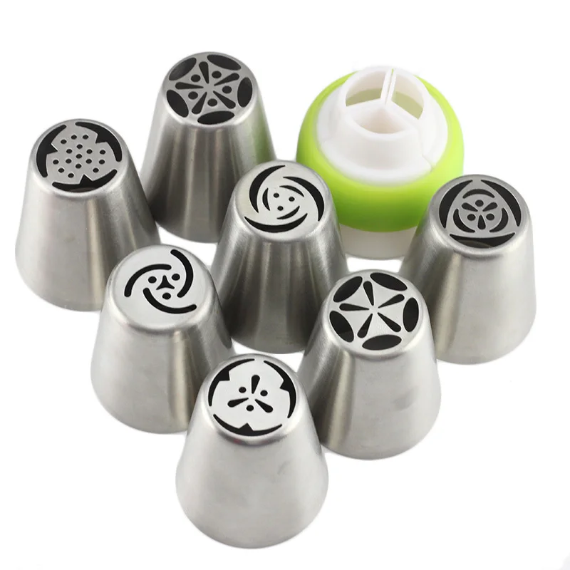 7 шт. русские Тюльпаны из нержавеющей стали насадки для украшения торта на день