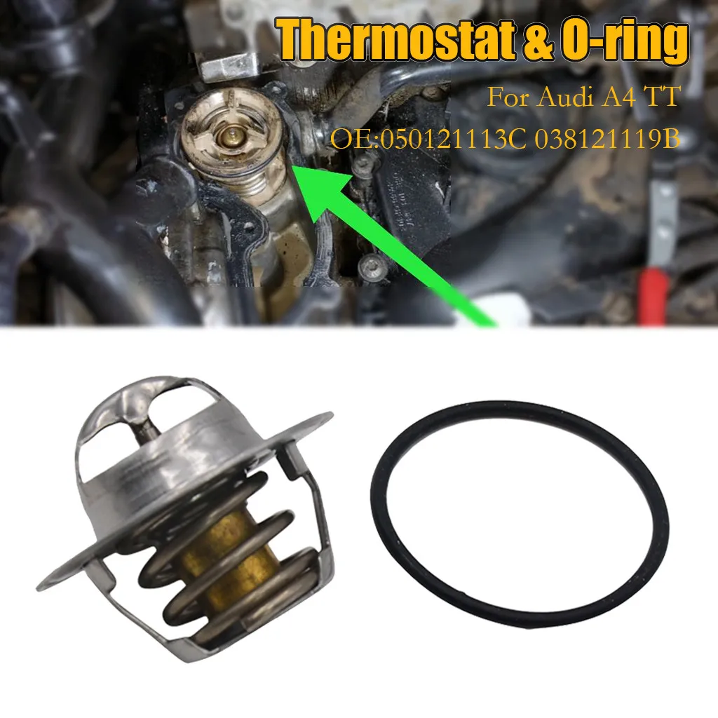 Термостат с уплотнительным кольцом OEM для Audi A3 A4 Quattro 1997-2002 A6 TT Quattro 2000-2002 050121113C 038121119B контроль температуры 8Z