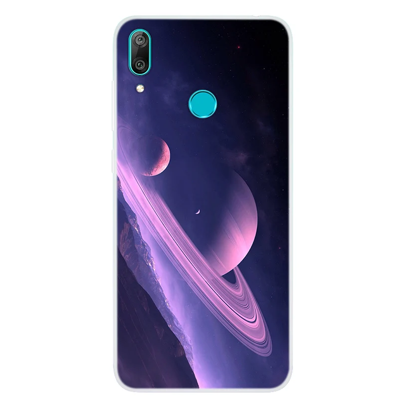 Силиконовый чехол для Huawei Y7 2019 мягкий телефона с принтом космоса Y 7 Prime Прозрачный