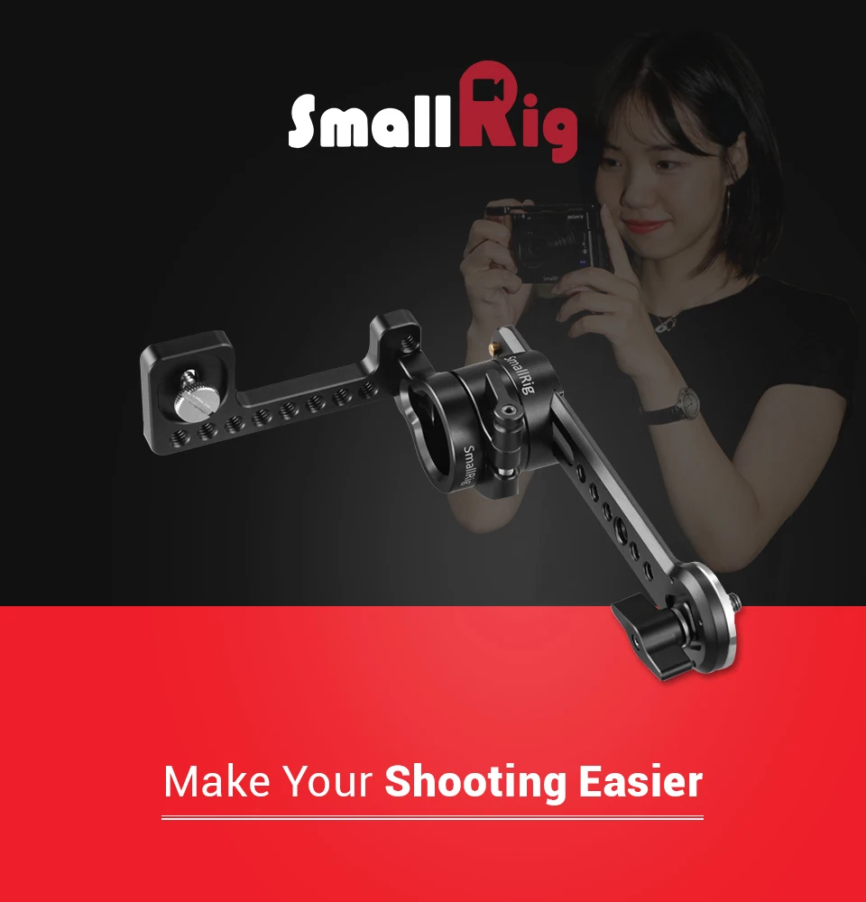 SmallRig двойная камера Регулируемая EVF крепление монитор поддержка с ARRI розетка БЫСТРОРАЗЪЕМНАЯ установка 1938