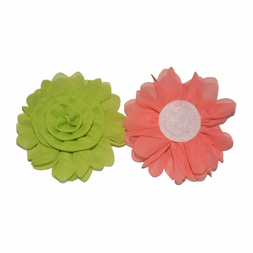 

New 3.6" Chiffon Flower,DIY Chiffon Puffy Flowers DIY Hair Flower for Hair Accessories Cheap Flowers Girls Headwear 60pc/lot