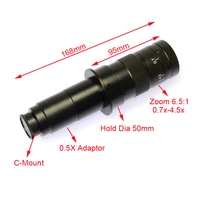 2021 new 0 7x4 5x magnification zoom c mount 180x objective lens for microscope camera mobile repair soldering