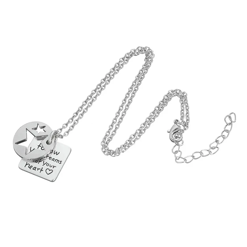 Кулон из цинкового сплава Teamer Little Star Follow Your Dreams Trust Heart ожерелье ручной работы с