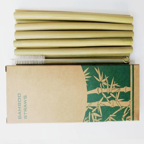 100 шт./лот Бесплатная доставка Bamboo соломинки многоразовые экологически