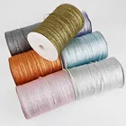 Лента блестящая металлическая сделай сам, разноцветный упаковочный пояс для подарков, аксессуар для свадебных украшений, 20 ярдов, 3 мм, ширина