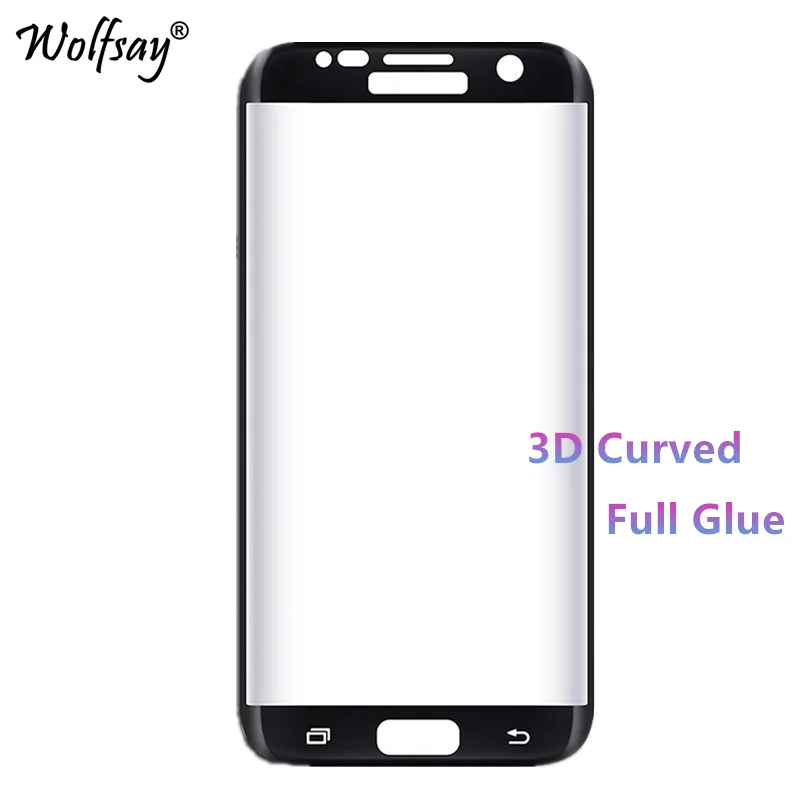 3D изогнутое закаленное стекло для Samsung Galaxy S7 Edge полное клеевое Защитное G9350