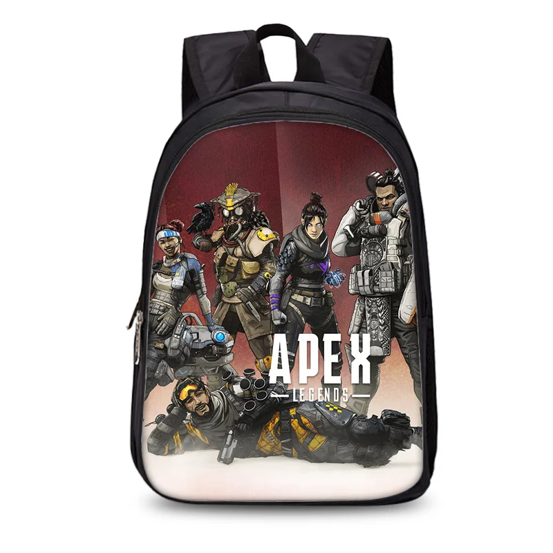 Новый студенческий рюкзак с 3D принтом Apex черный изображением героев мультфильма