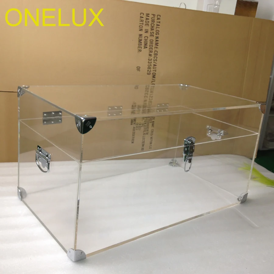 

Custom Made Large Clear Acrylic Clothings /Books Chest ,Lucite Storage Trunk