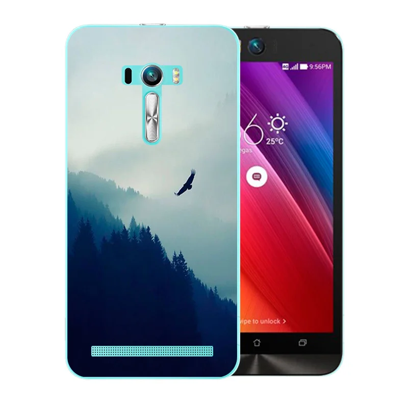 Мягкая задняя крышка для Asus Zenfone Selfie ZD551KL 5 дюймов с пейзажным узором силиконовый