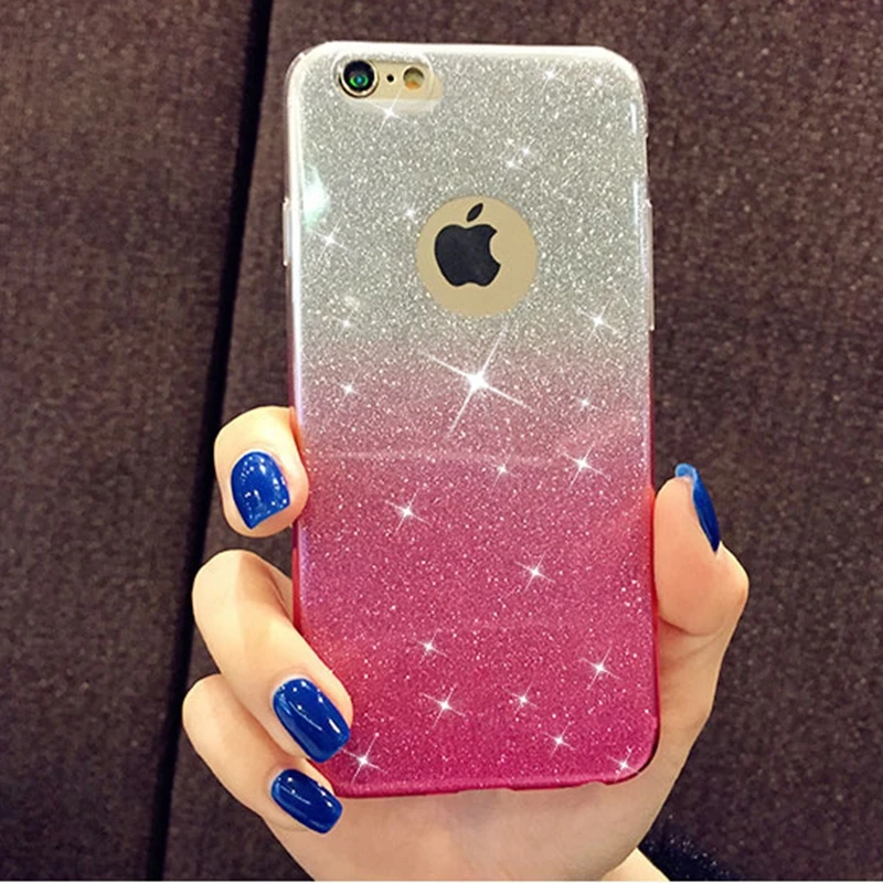 Роскошный Блестящий Мягкий силиконовый чехол с градиентом для iPhone XR XS Max X